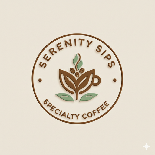 Serenity Sips Specialty Coffee — official round logo