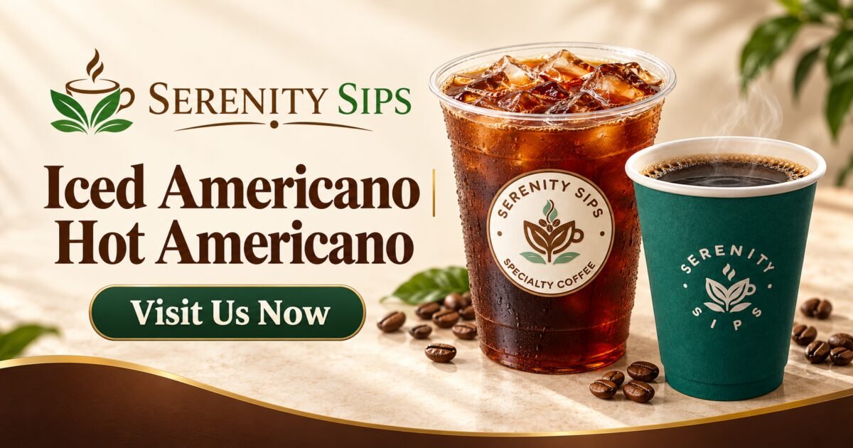 Enjoy your Americano iced or hot at Serenity Sips Specialty Coffee in Polomolok, South Cotabato. Find your next coffee break—visit us now!